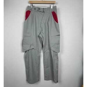 Kiko‎ Kostadinov 00082020 Bindra Cargo Pants Size 48 Olive Green Red Trim